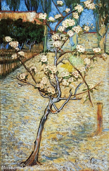 Pear Tree in Blossom Painting