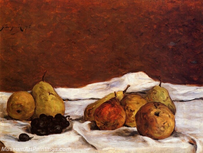 Pears and Grapes Painting