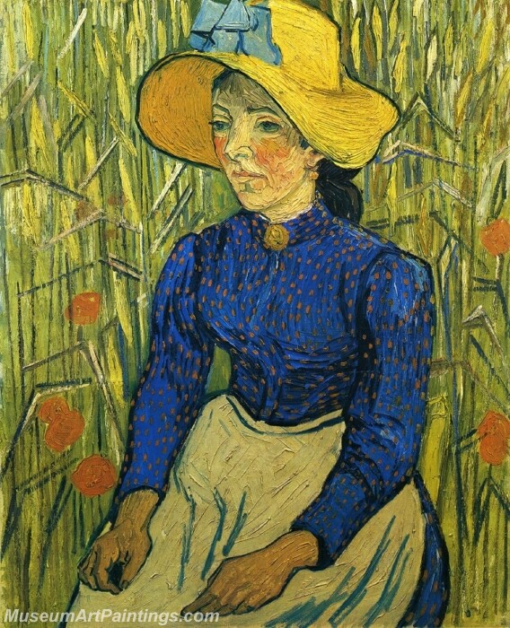 Peasant Girl with Yellow Straw Hat Painting