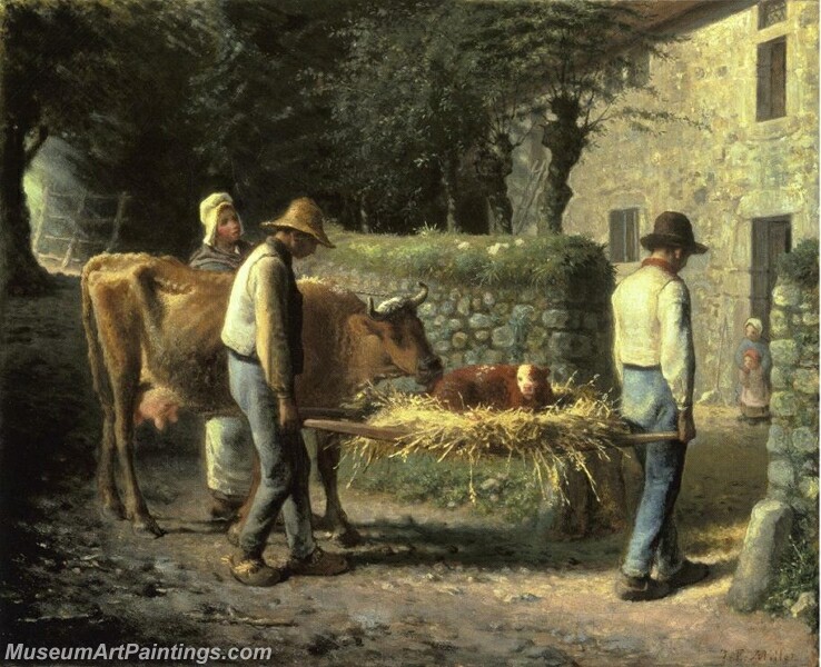 Peasants Bringing Home a Calf Born in the Fields Painting