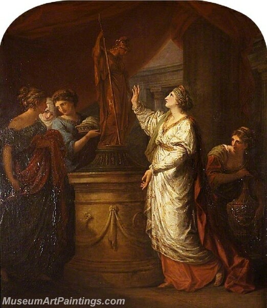 Penelope Sacrificing to Minerva for the Safe Return of Her Son Telemachus Painting