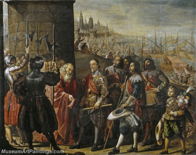 Pereda y Salgado Antonio de El socorro de Genova por el II marques de Santa Cruz Painting