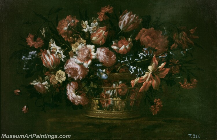 Perez BartolomeCanasto de flores Painting