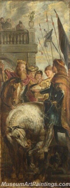 Peter Paul Rubens Kings Clothar and Dagobert dispute with a Herald Painting