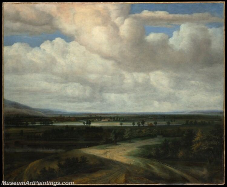 Philips Koninck A Panoramic Landscape with a Country Estate Painting