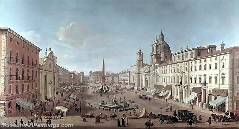 Piazza Navona in Rome Painting