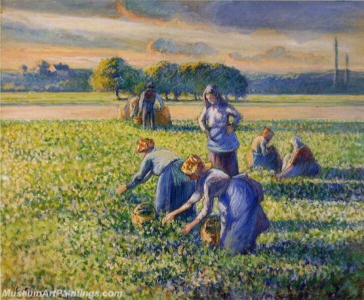 Picking Peas Painting