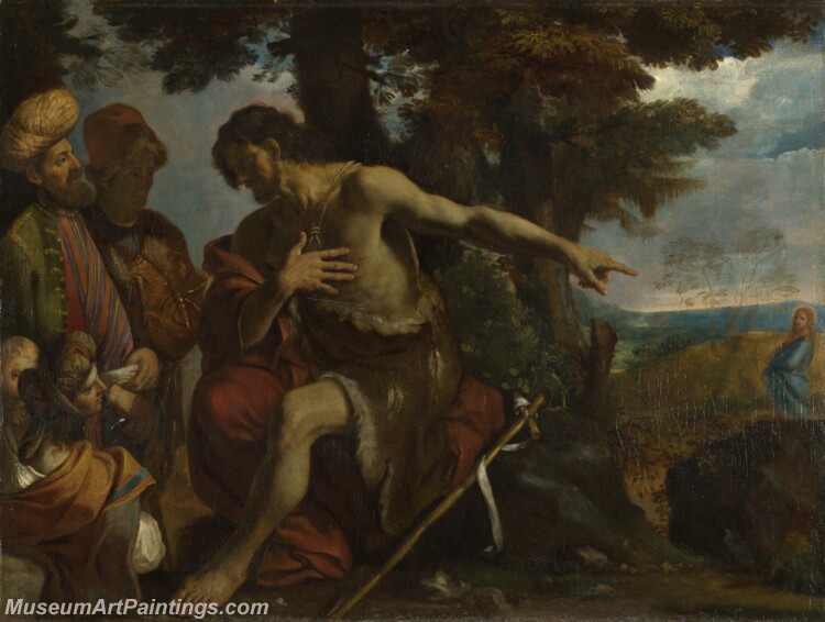 Pier Francesco Mola Saint John Baptist preaching in Wilderness Painting