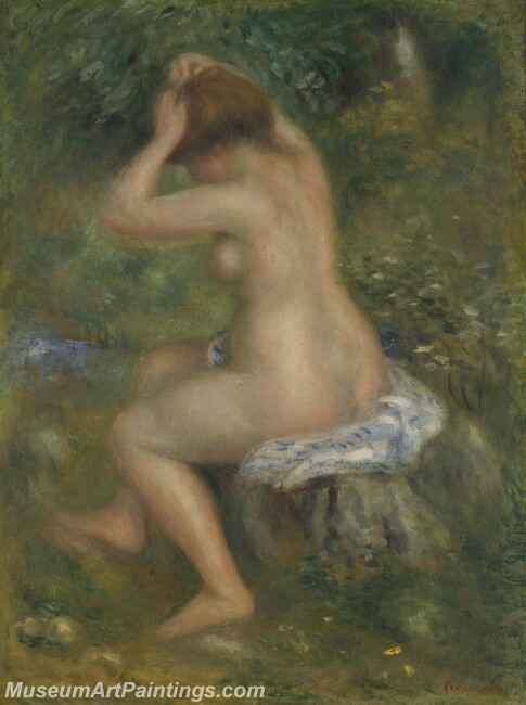 Pierre Auguste Renoir A Bather Painting