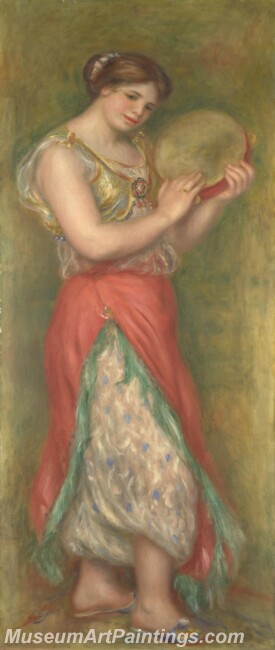 Pierre Auguste Renoir Dancing Girl with Tambourine Painting