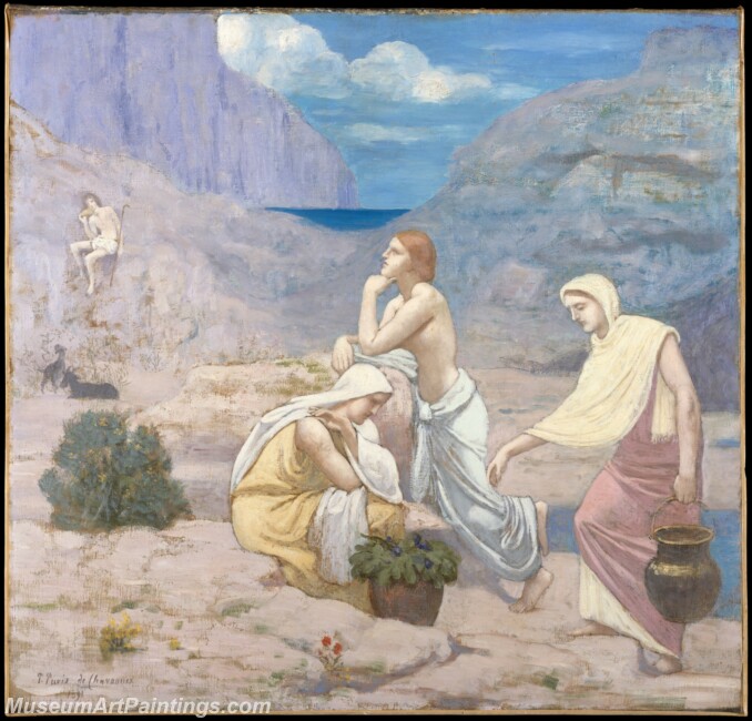 Pierre Puvis de Chavannes The Shepherds Song Painting