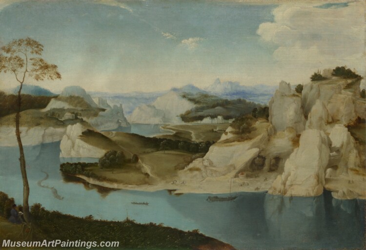 Pieter Bruegel Elder Landscape A River among Mountains Painting