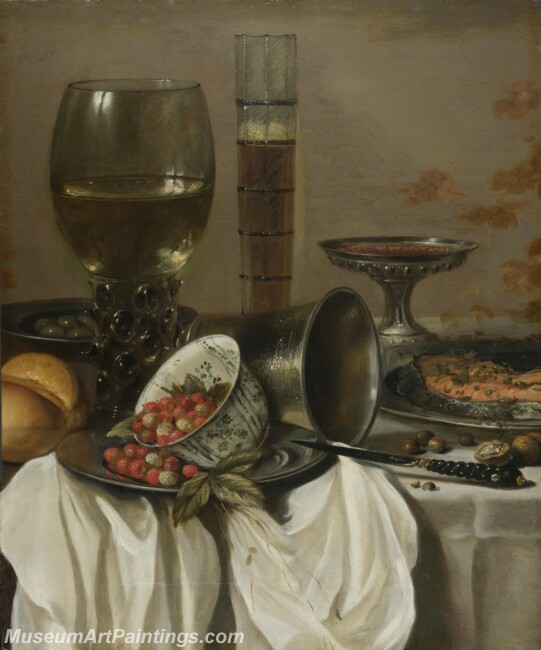 Pieter Claesz Still Life with Drinking Vessels Painting