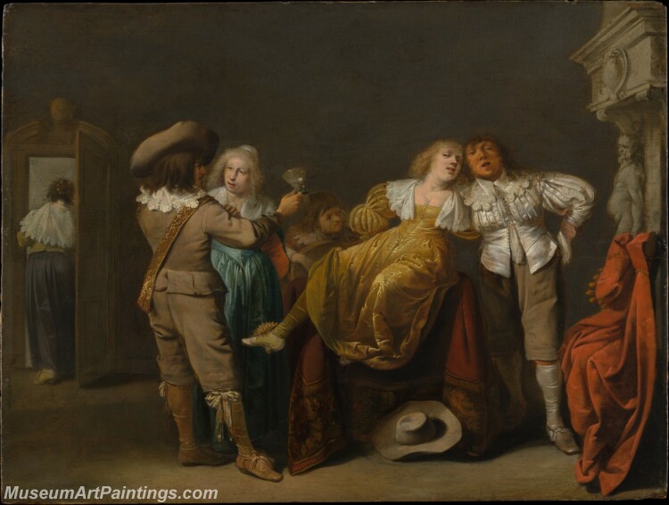 Pieter Jansz Quast A Party of Merrymakers Painting