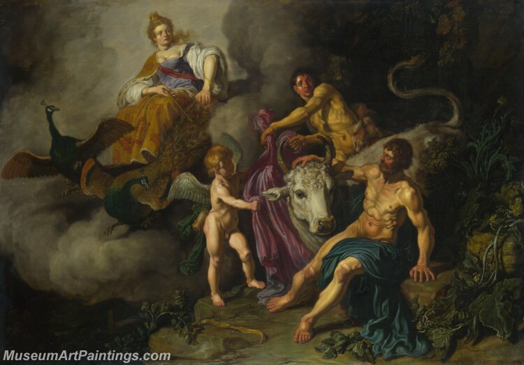 Pieter Lastman Juno discovering Jupiter with Io Painting