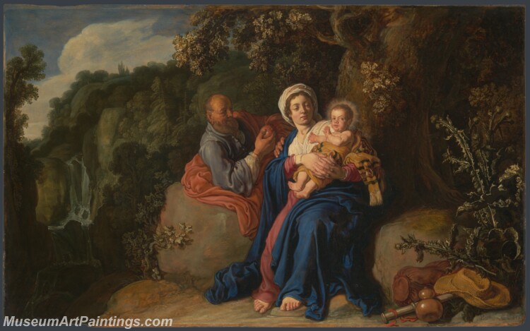 Pieter Lastman The Rest on Flight into Egypt Painting