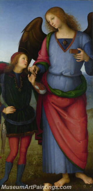 Pietro Perugino The Archangel Raphael with Tobias Painting