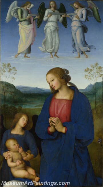 Pietro Perugino The Virgin and Child with an Angel Painting