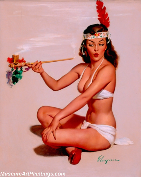 Pin Up Girl Paintings Sweet Sioux Or Peace Offering