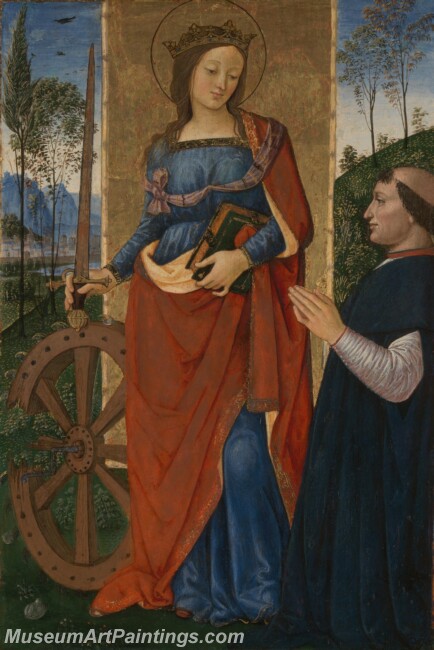 Pintoricchio Saint Catherine of Alexandria with a Donor Painting