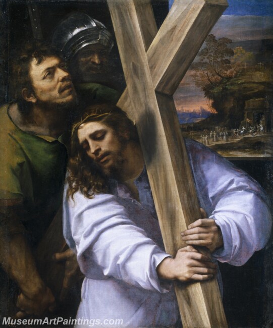 Piombo Sebastiano del Jesus con la Cruz a cuestas Painting