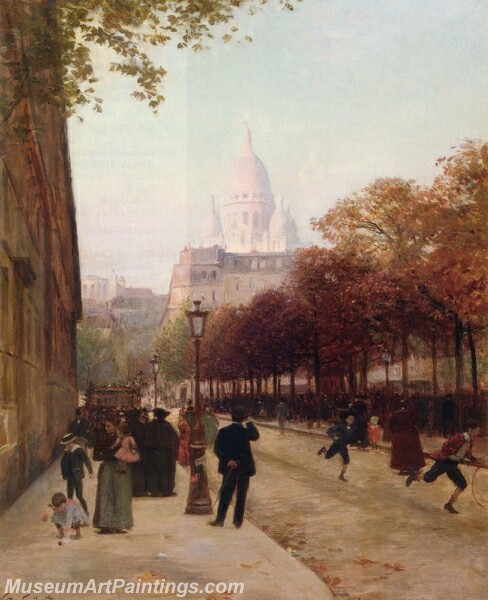 Place DAnvers Et Le Sacre Coeur Paris Painting