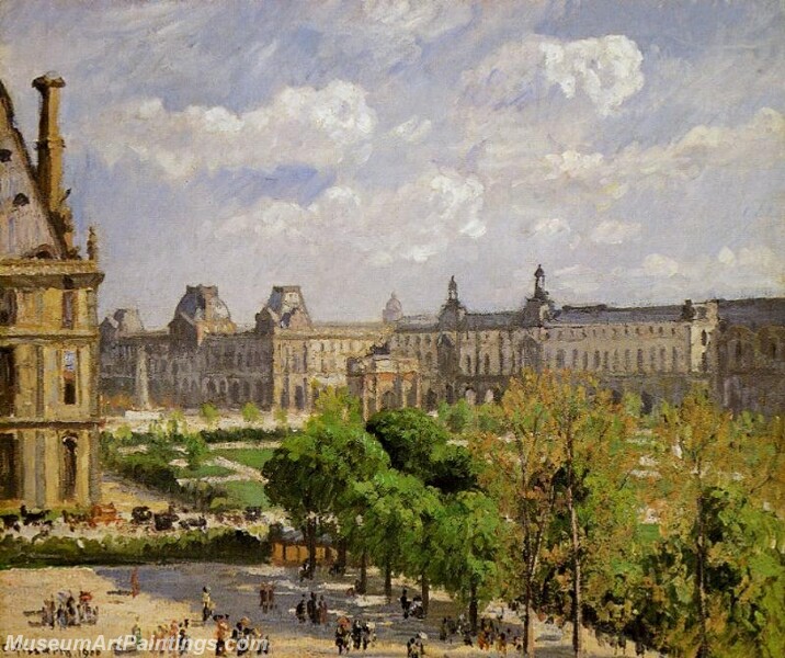 Place du Carrousel the Tuileries Gardens Painting