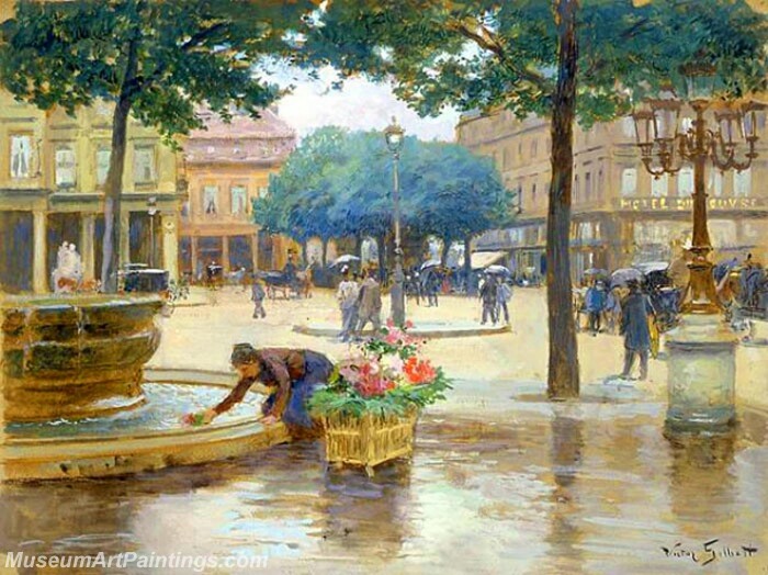 Place du Palais Royal Rainy Day Painting