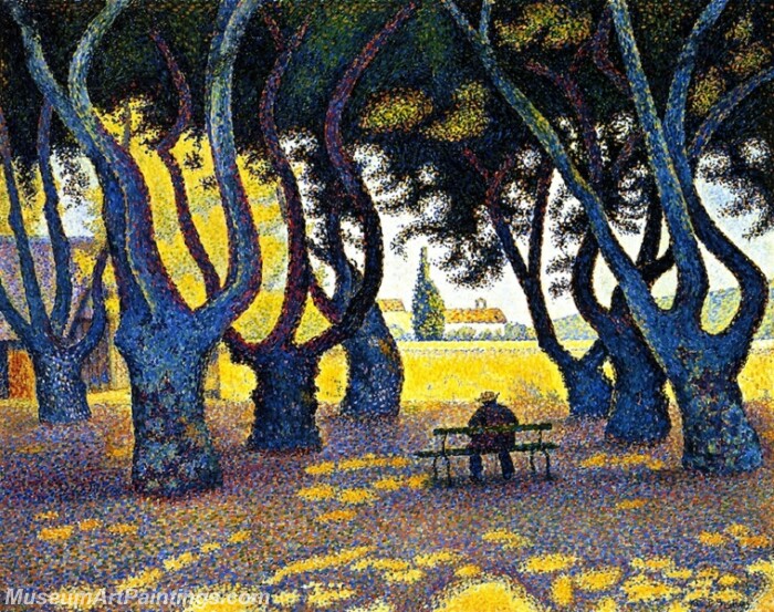 Plane Trees Place des Lices Saint Tropez Opus 242 Painting