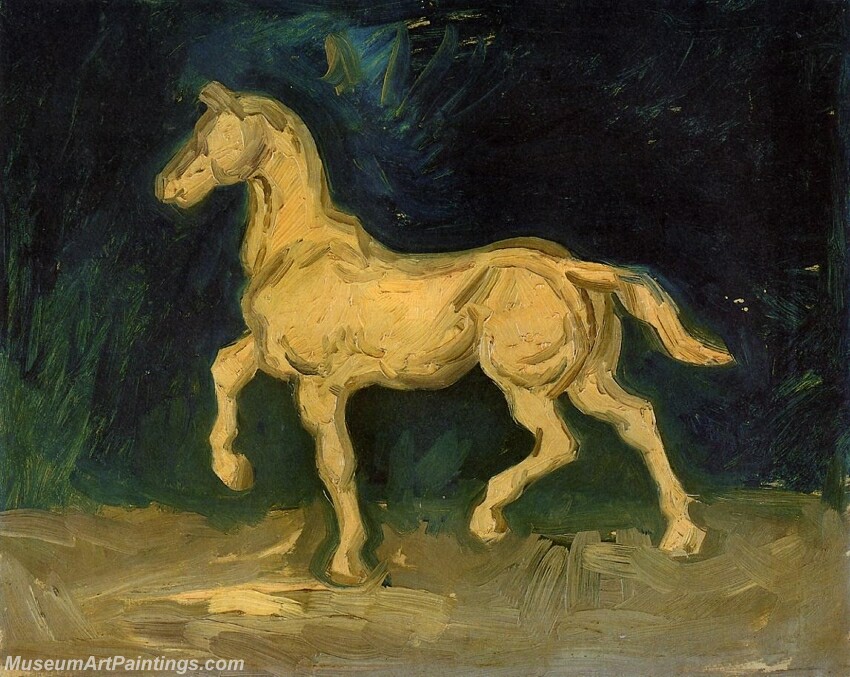 Plaster Statuette of a Horse Painting