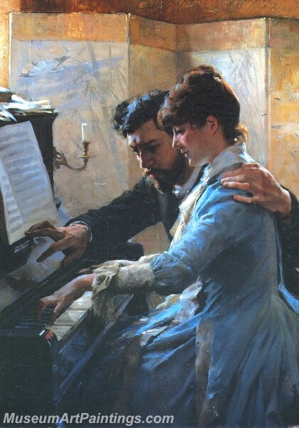 Playing the Piano Painting