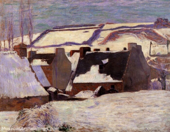 Pont Aven in the Snow Painting