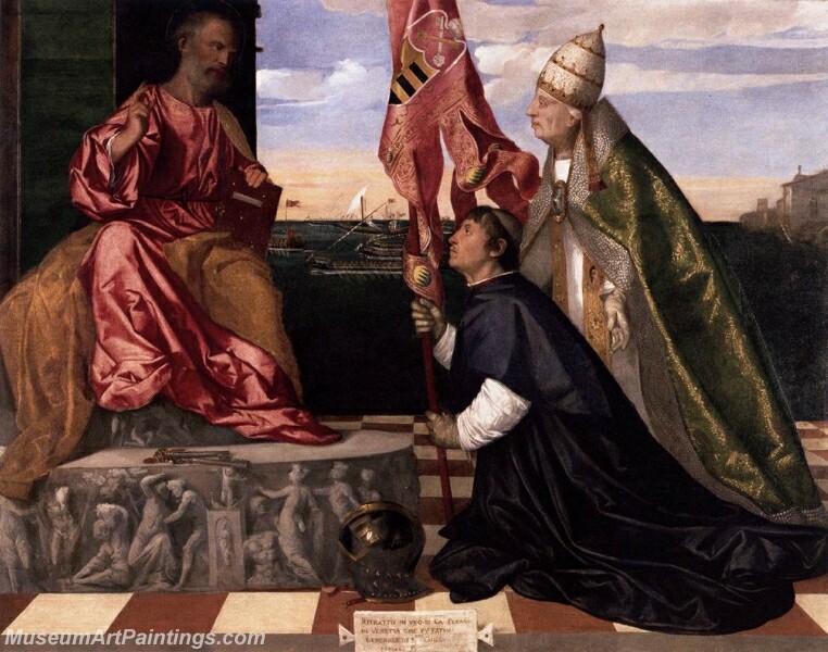 Pope Alexander VI Presenting Jacopo Pesaro to St Peter Painting