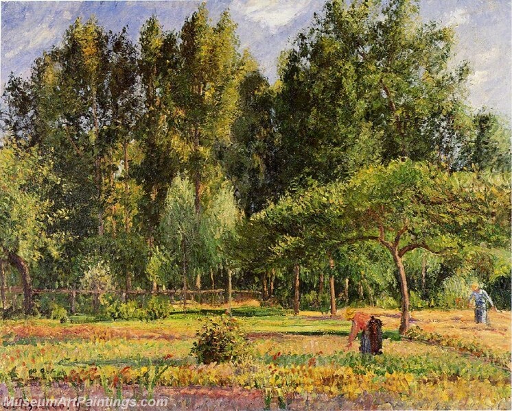 Poplars Afternoon in Eragny Painting