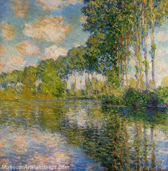 Poplars on the Banks of the River Epte Painting