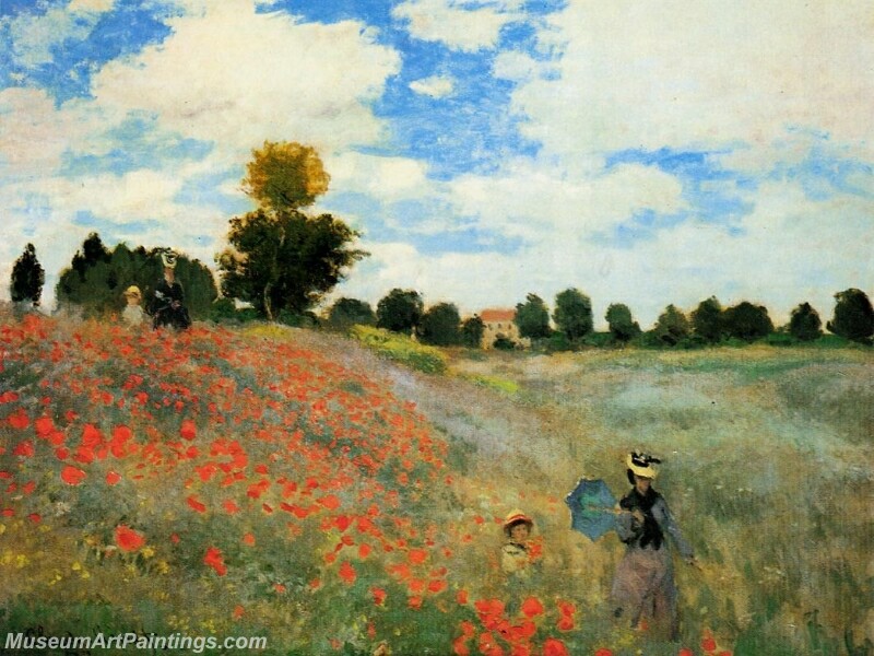 Poppies at Argenteuil Painting