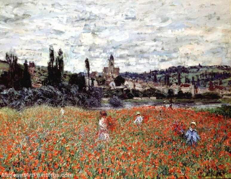 Poppies near Vetheuil Painting