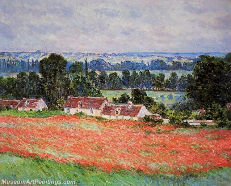 Poppy Field at Giverny Painting