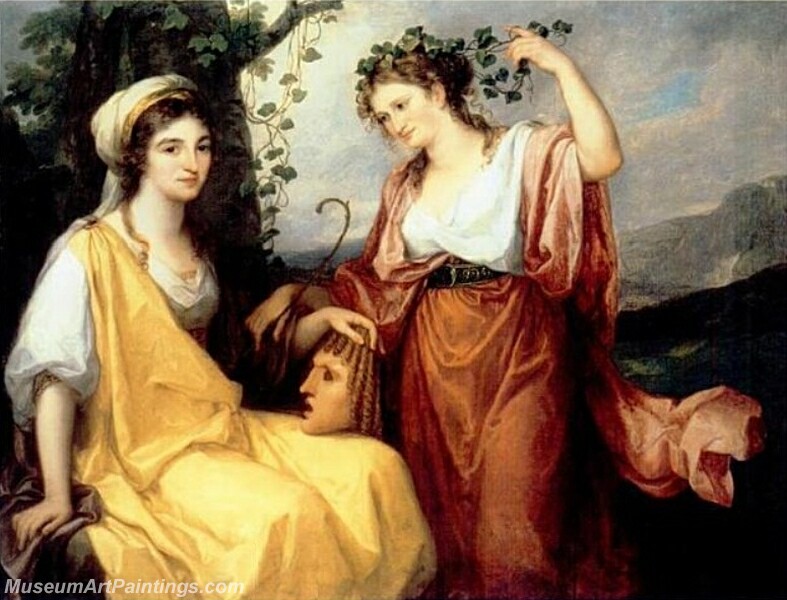 Portrait of Domenica Morghen as Tragedy and Maddalena Volpato as Comedy Painting