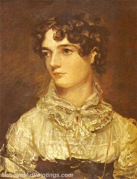 Portrait of Maria Bicknell Painting