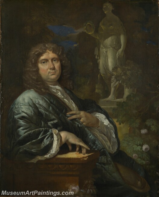 Portrait of a Man in a Quilted Gown Painting