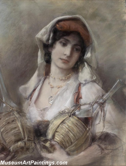Portrait of a Woman from the Alban Hills with Two Bottles of Chianti