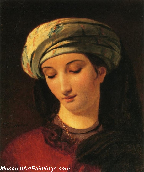 Portrait of a Woman with a Turban by Francois Joseph Navez
