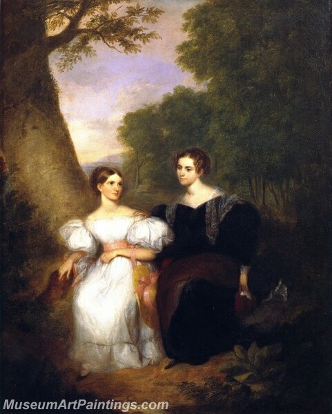 Portrait of the Artists Wife and Her Sister Painting