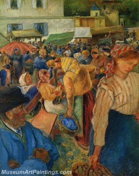 Poultry Market Pontoise Painting