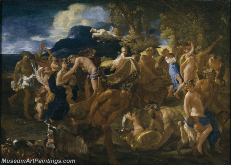 Poussin Nicolas Bacanal Painting