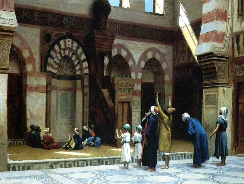 Prayer in the Mosque of Caid Bey in Cairo Painting