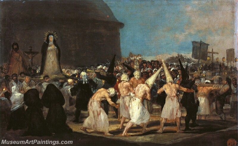 Procession of Flagellants Painting