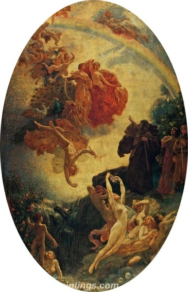 Prospero Summoning Nymphs and Deities Painting