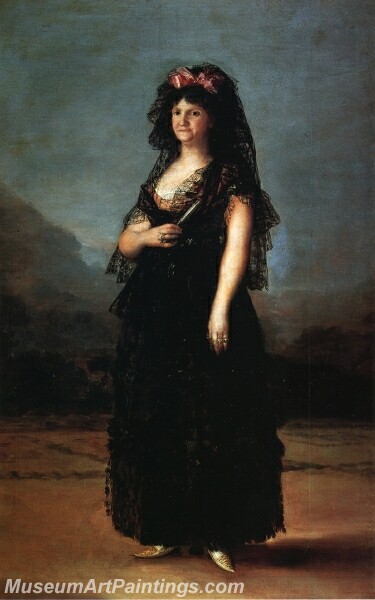 Queen Maria Luisa Wearing a Mantilla Painting